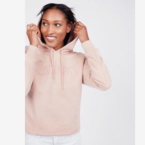 Calvin Klein iconic hoodie sweatshirt light pink
